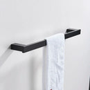 GobekUsa Black Bathroom Hardware Set: Robe Hook, Towel Rail, Rack, Shelf, Tissue Holder & More