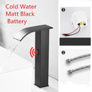 GobekUsa Black Sensor Waterfall Basin Faucet - Automatic Touchless Hot Cold Water Mixer