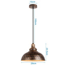 GobekUsa Iron Dome Industrial Pendant Light for Cafe Bar Home Decor