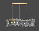 GobekUsa LED Glass Metal Leaf Chandelier: Luxury Postmodern Lighting for Home Decor, Bedroom, Living Room