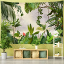 GobekUsa Botanical Palm Leaf Green Tapestry | Tropical Rainforest Plant Wall Hanging