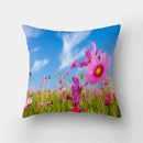 GobekUsa Butterfly Flower Pillow Case: Colorful Animal Landscape Sofa Cushion Cover