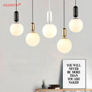 GobekUsa Glass Ball LED Bedside Pendant Lamp