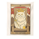 GobekUsa Cat Divination Tarot Card Tapestry Moon Phase Wall Hanging Décor