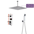 GobekUsa 16" Big Rainfall Shower Faucet with Digital Display and Single Lever Temperature Control