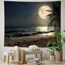 GobekUsa Beach Moon Night Sky Tapestry for Hippie Bohemia Decor & Yoga Mat