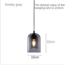 Nordic Smoky Gray Glass Pendant Light