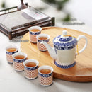 GobekUsa Blue White Porcelain Tea Set Kungfu Teaware Green Puer Tea Cup Pot Teatime Set