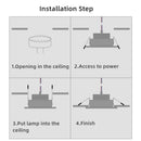 GobekUsa Double Ring LED Ceiling Downlights GU10 MR16 Base Spot Lamps Holder Bracket