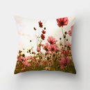 GobekUsa Butterfly Flower Pillow Case: Colorful Animal Landscape Sofa Cushion Cover