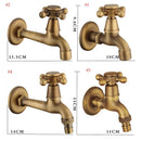 GobekUsa Antique Brass Wall Mount Bibcock Garden Faucet Small Pool Tap