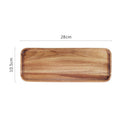 GobekUsa Acacia Wood Breakfast Tray - Rectangular Fruit Plate with Wooden Cutlery