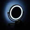 GobekUsa LED Wall Mounted Makeup Mirror 8" Folding Cosmetic Mirror