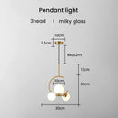 GobekUsa Gold Glass Ball Chandelier for Living Room Kitchen Bedroom - 220V 110V