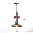 GobekUsa Iron Pipe Pendant Lights Holder Retro Loft Indoor Ceiling Hanging Lamp