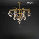 GobekUsa Diamond Crystal Stone Lustre Chandelier for Dinning Room