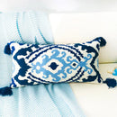 GobekUsa Embroidered Floral Ethnic Tassels Pillow Cover 30x60cm