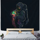 GobekUsa Jellyfish Interstellar Sky Tapestry Wall Hanging: Astronaut Design for Boho Dorm Decor