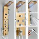 GobekUsa LED Rainfall Shower Panel System with Temperature Screen