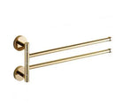 GobekUsa Copper Swivel Towel Bars Wall Mounted Bathroom Towel Holder Rack Gold 32cm