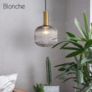 GobekUsa LED Gold Chandelier Stained Glass Pendant Lamps for Home Decoration
