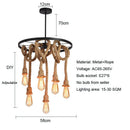 GobekUsa Industrial Loft Chandelier for Living Room, Dining Room, Restaurant, and Bar