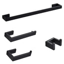 GobekUsa Black Bathroom Hardware Set: Robe Hook, Towel Bar, Shelf, Tissue Holder, Toothbrush Organizer