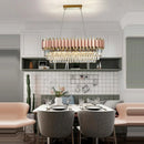 GobekUsa E14 LED Crystal Stainless Steel Rose Gold Pendant Lights