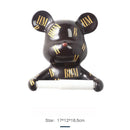 GobekUsa Bear Resin Paper Towel Holder: Nordic Animal Hanging Tissue Box Rack for Modern Wall Decor
