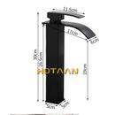 GobekUsa Black Plated Brass Basin Faucet Single Lever Hot&Cold Mixer Tap