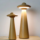 GobekUsa Kids UFO Wood LED Table Lamp: Modern, Dimmable, Cartoon Design, Ideal for Children's Bedroom