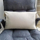 GobekUsa Beige Tassels Cushion Cover, Handmade Square Home Decoration for Living Room