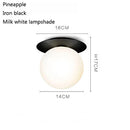 GobekUsa Glass Ball Ceiling Lamp: Nordic Minimalist Round Hallway Light with Modern Design