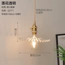 GobekUsa Glass Copper Pendant Light: Modern Nordic Style Hanging Lamp for Kitchen, Dining, and Living Room