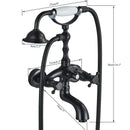 GobekUsa Brass Bathtub Shower Faucet Set with Dual Knobs and Handshower
