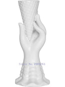 GobekUsa Abstract Character White Ceramics Vase Home Decor Handcrafted Modern Flower Arrangement