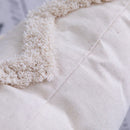 GobekUsa Beige Tassels Cushion Cover, Handmade Square Home Decoration for Living Room