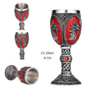GobekUsa Dragon King Goblet 200ml: Retro Stainless Steel Wine Glass Gothic Whiskey Cup