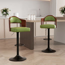 Adjustable Swivel Bar Stool — Rustic Modern, Black or Brown