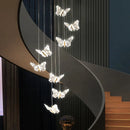 GobekUsa Butterfly Ladder Pendant Lights Chandelier for Loft Decor Interior Lighting Stairs Bedside
