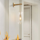 GobekUsa Gold Glass Wall Lamp: Post-modern E14 Industrial Sconce for Home Decor