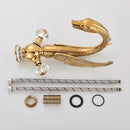 GobekUsa Golden Swan Crystal Handle Basin Faucet - Deck Mount Luxury Bathroom Mixer