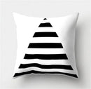 GobekUsa Black White Flocking Pillowcase 45*45cm Fashion Living Room Sofa Cushion