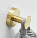 GobekUsa Brushed Gold Stainless Steel Robe Hook Wall Mounted Bathroom Hardware Hanger