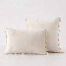 GobekUsa Black Velvet Tassel Fringe Throw Pillow Cover for Bed Sofa Couch
