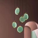 GobekUsa Brass Pendant Light: Minimalist Glass Round Loft Lamp for Cafe & Bar
