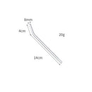 GobekUsa 6Pcs Colorful Glass Curved Juice Straws - Heat-resistant and Transparent