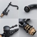 GobekUsa Black Brass Faucet Single Handle 360 Rotate Basin Mixer Taps