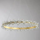 GobekUsa Crystal LED Chandelier: Luxury Lighting for Living, Dining, Kitchen - Elegant Iron & Aluminum Design