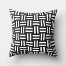 GobekUsa Geometric Star Print Pillow Cover for Home Decor - Black & White Square Texture